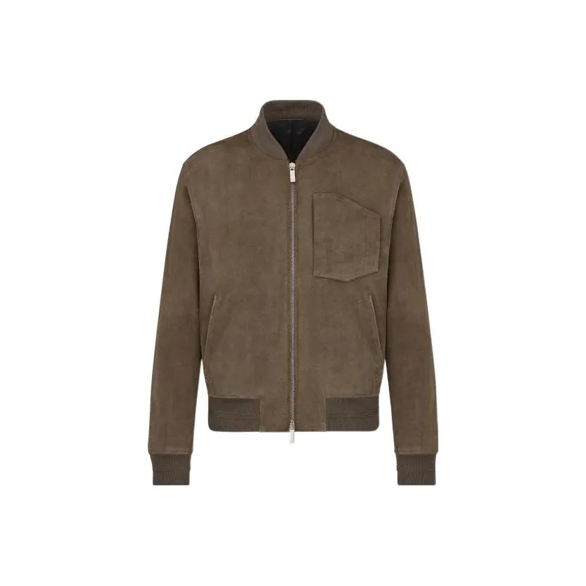 DIOR Leather Jacket Men's Brown