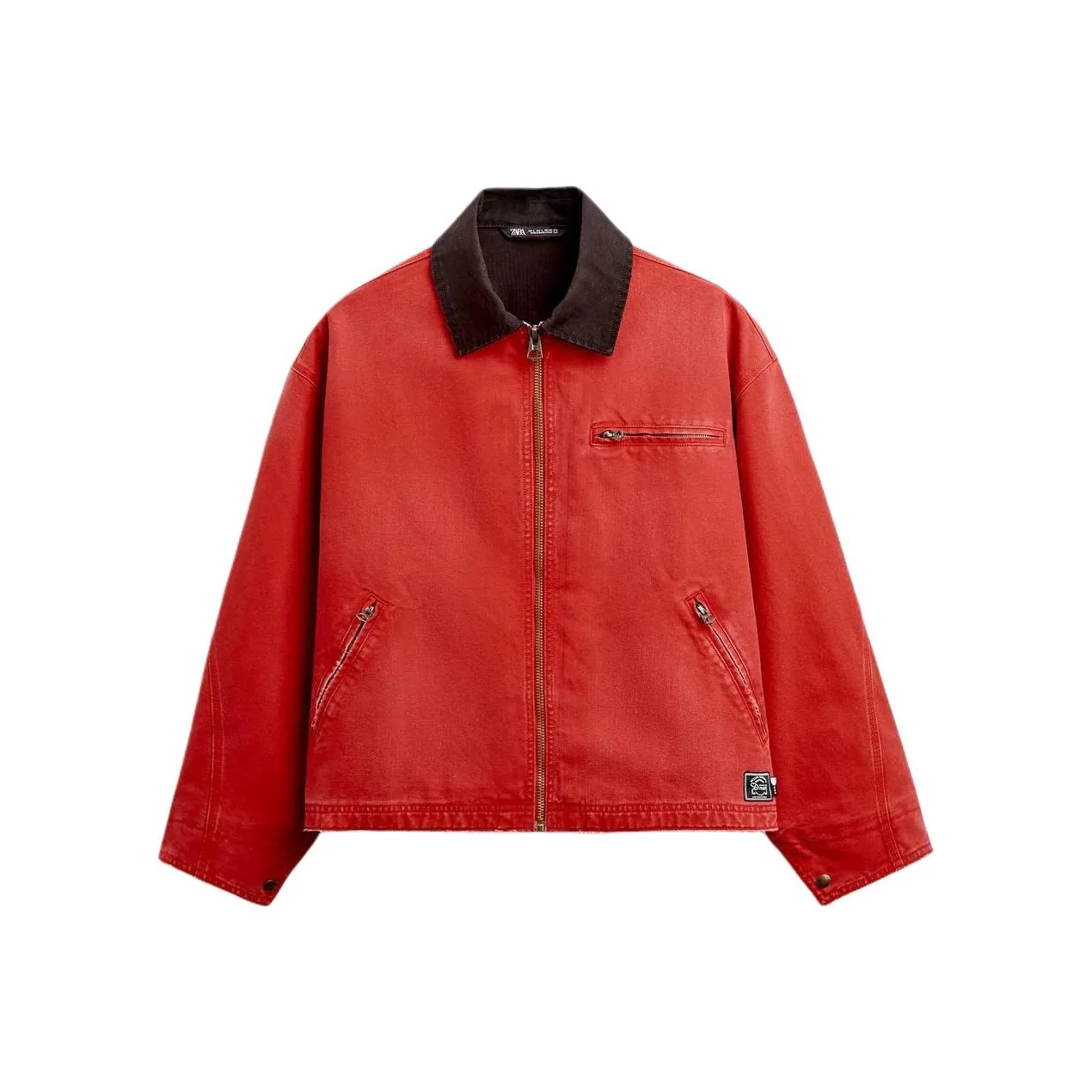 ZARA Puffer Jackets Men Red