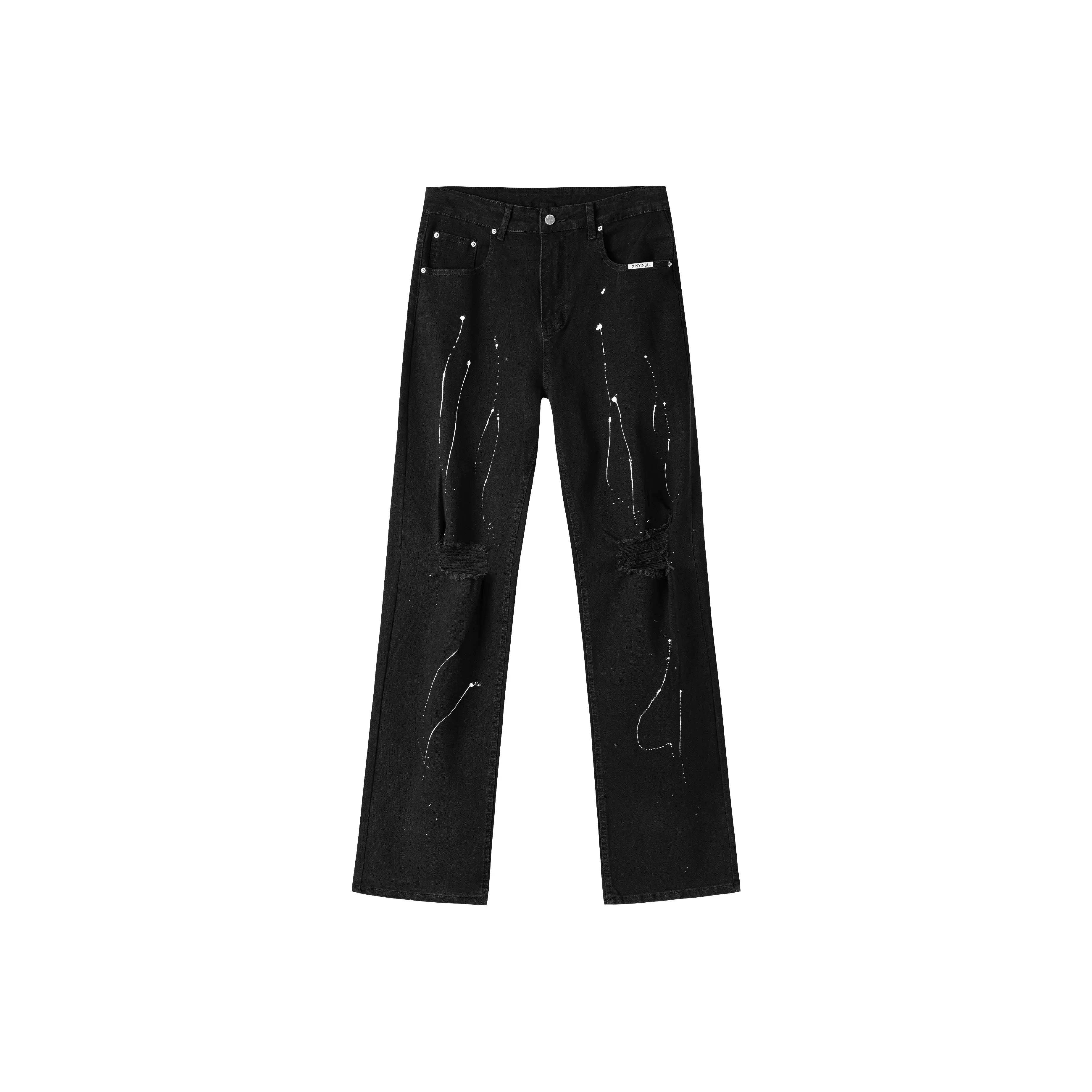 XINYINSU Straight Fit Jeans Unisex Black