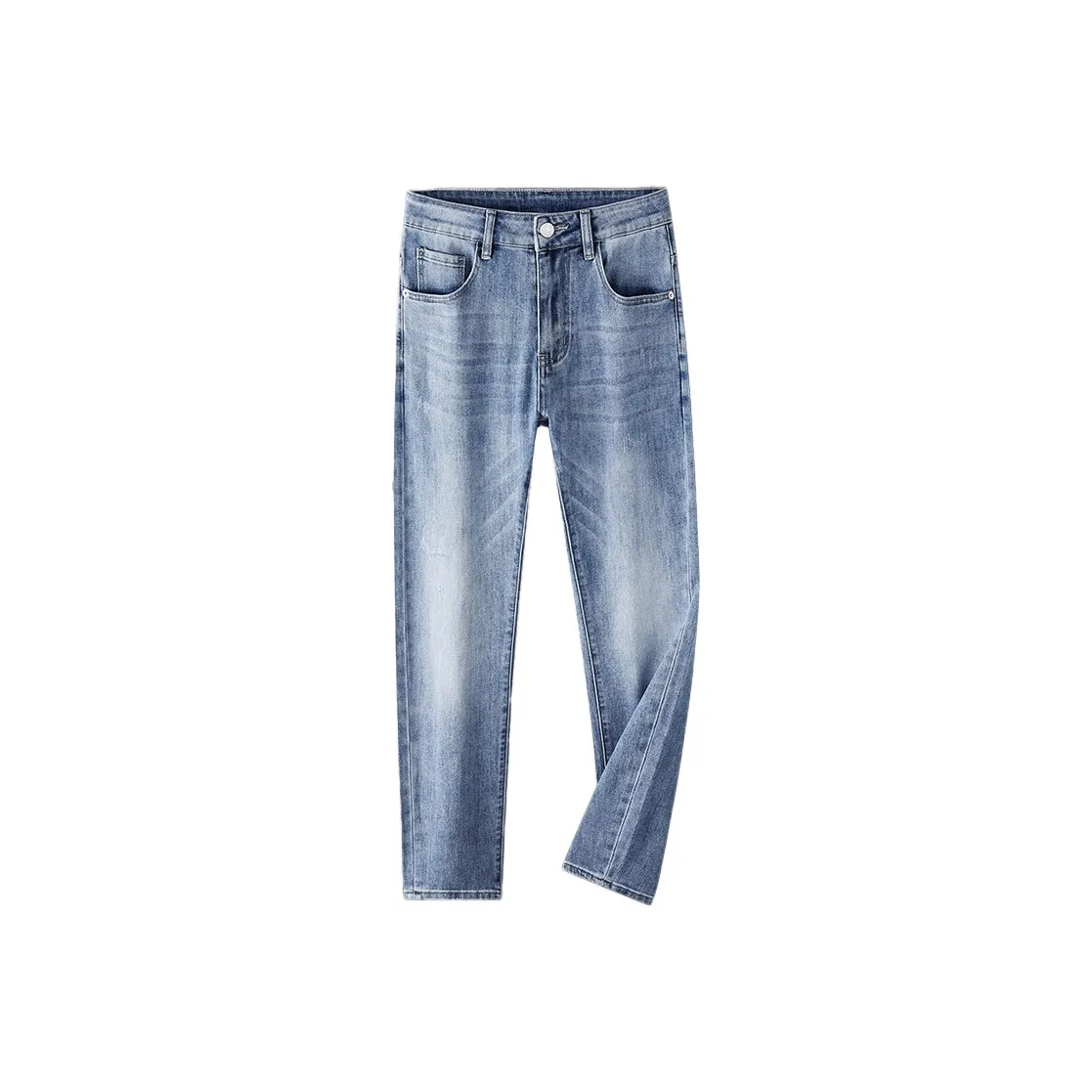 KM Светло-синие унисекс джинсы