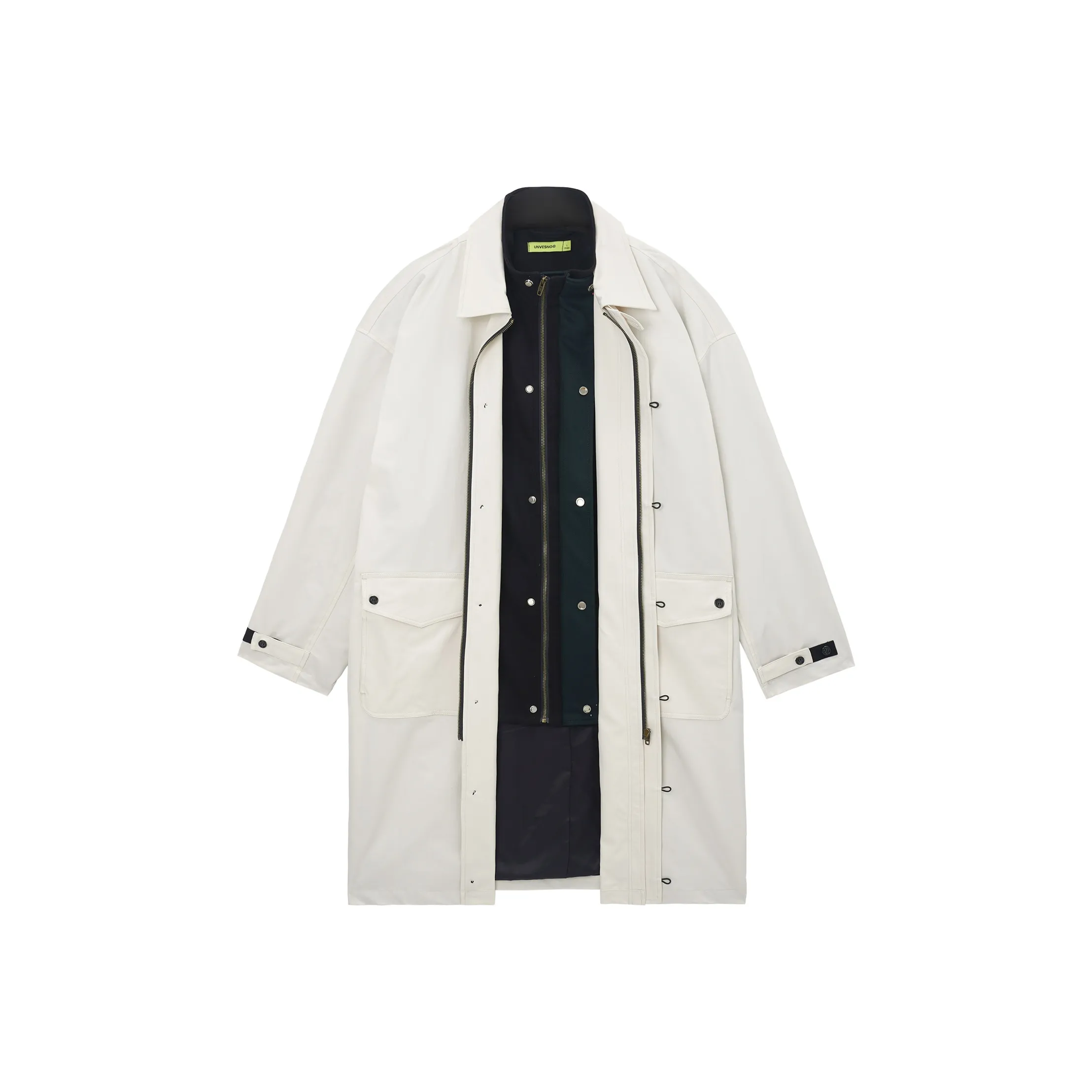 UNVESNO Прозрачный нефритовый белый унисекс тренч
