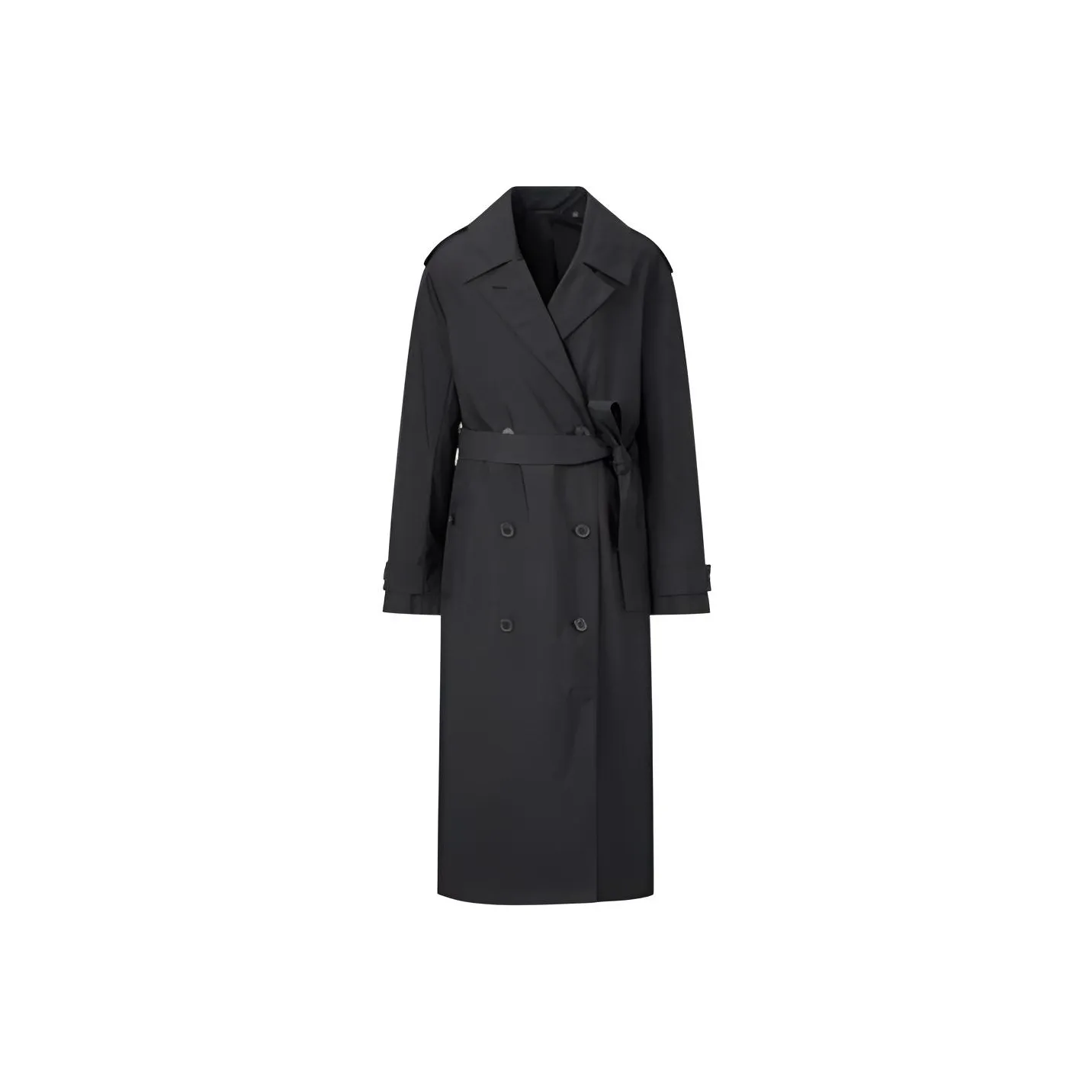 UNIQLO Trench Coat Unisex Black