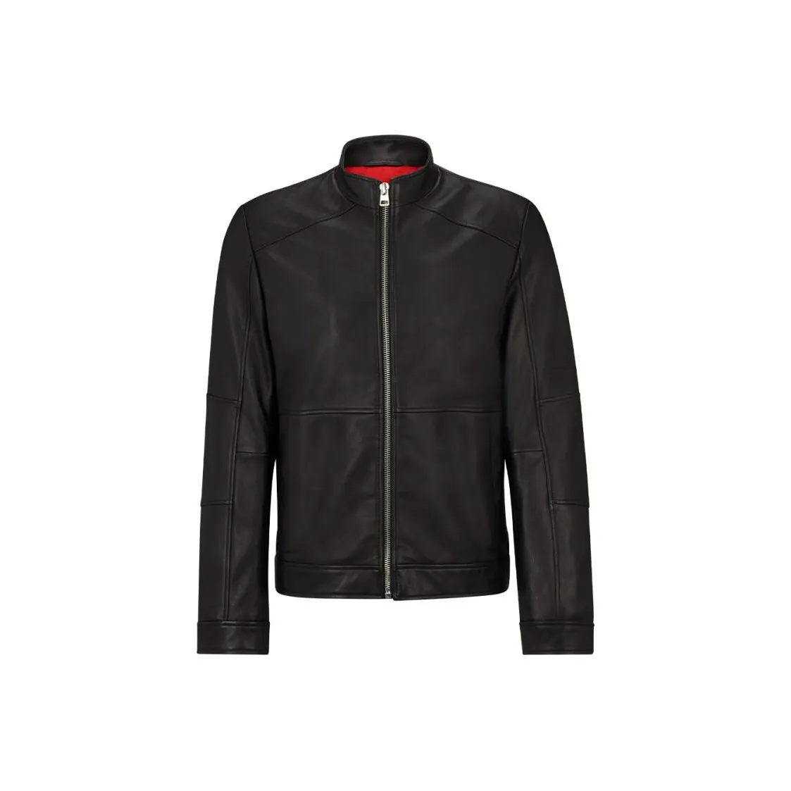 HUGO BOSS Leather Jacket Men's Black