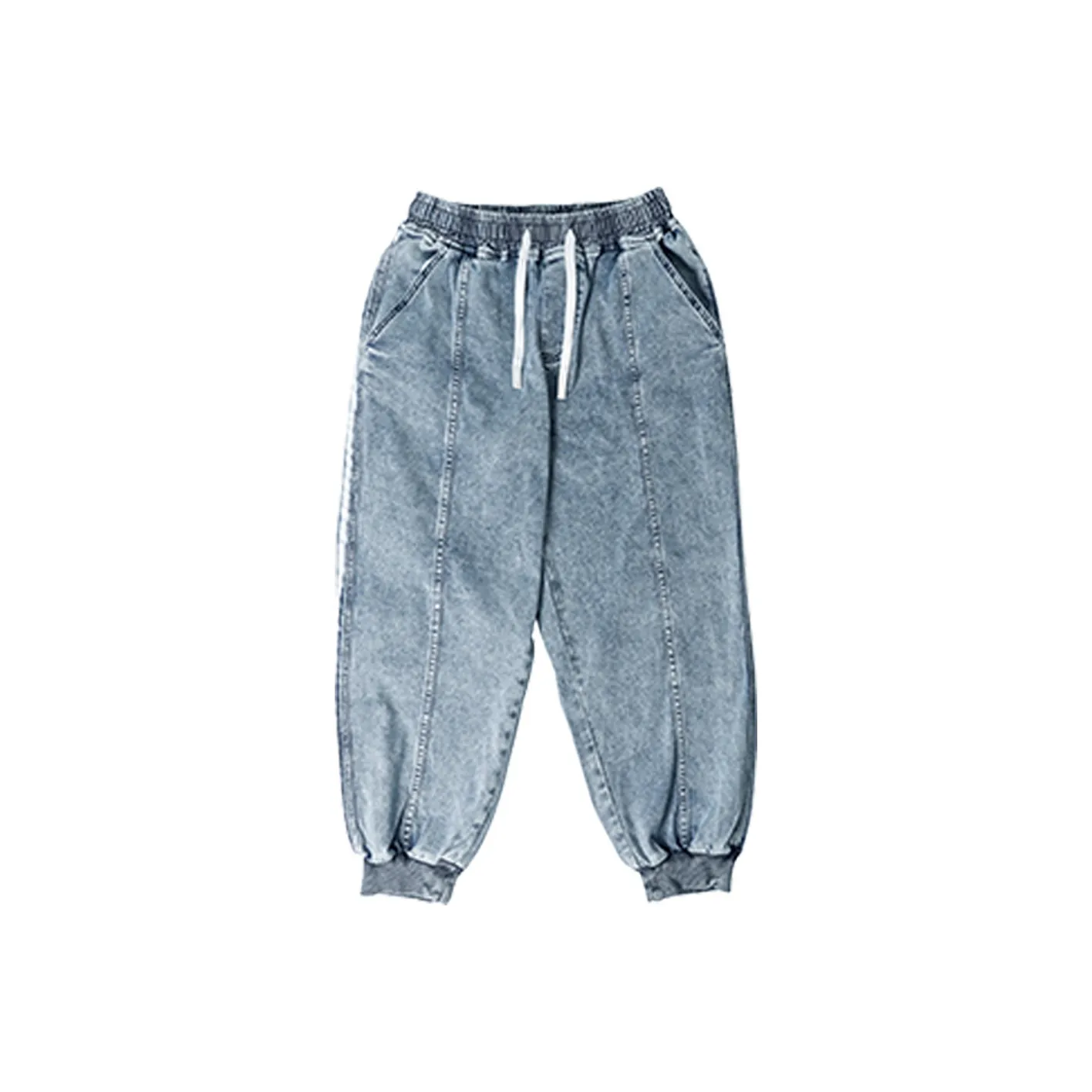 LUJIAMEN Jeans Unisex Washed Blue