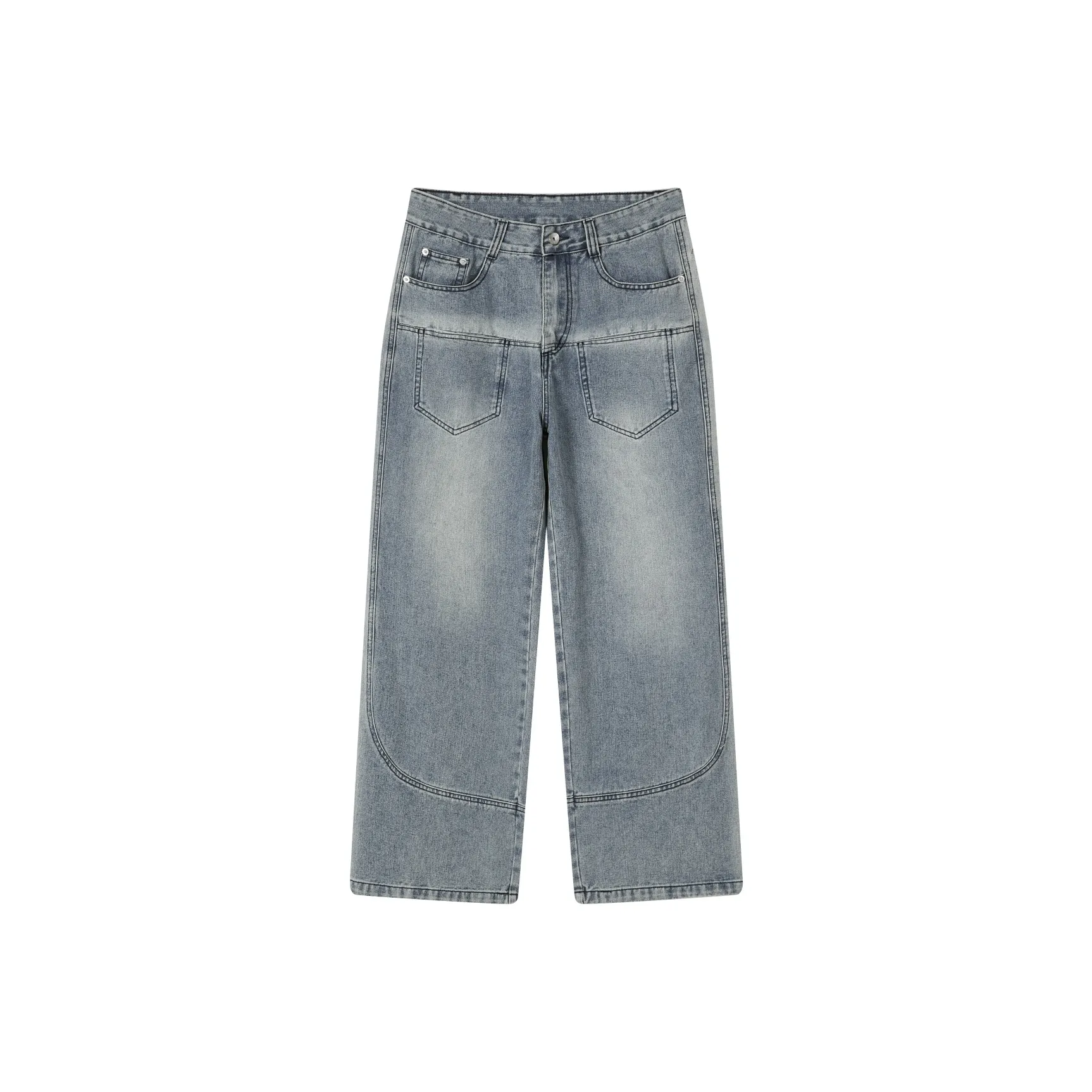 PASET Straight Jeans Unisex Blue