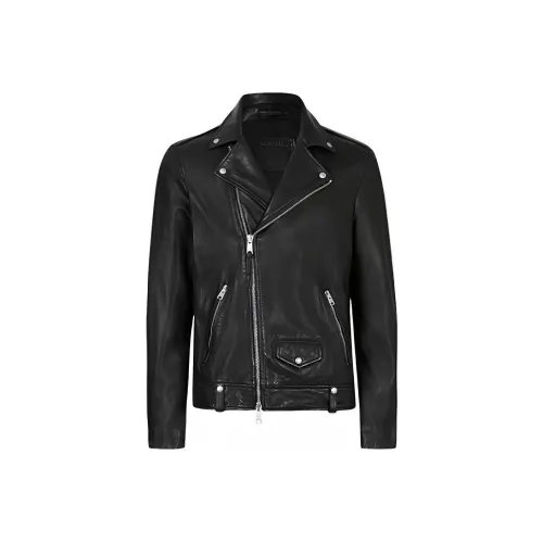ALLSAINTS Черный Мужские Кожаные Куртки