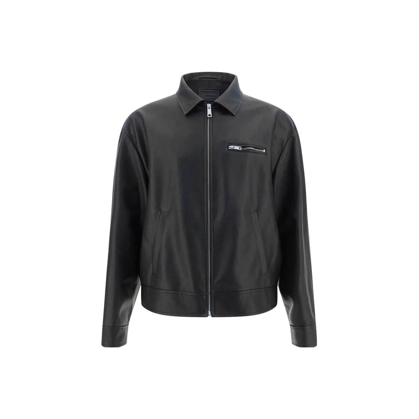 PRADA SS23 Leather Jacket Men's Black