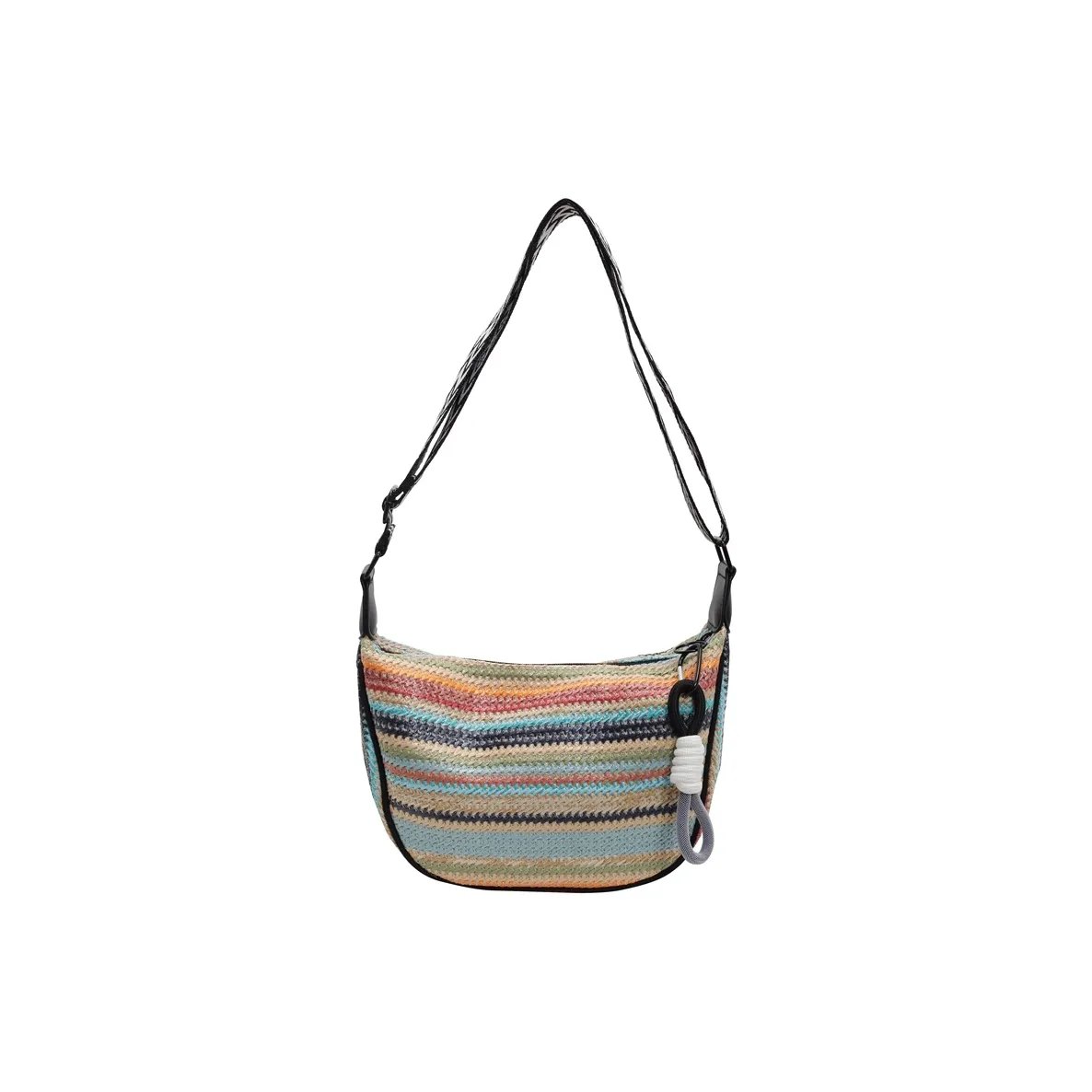 CAREELL Плетеная соломенная сумка через плечо Стандартная Унисекс Черный Коричневый