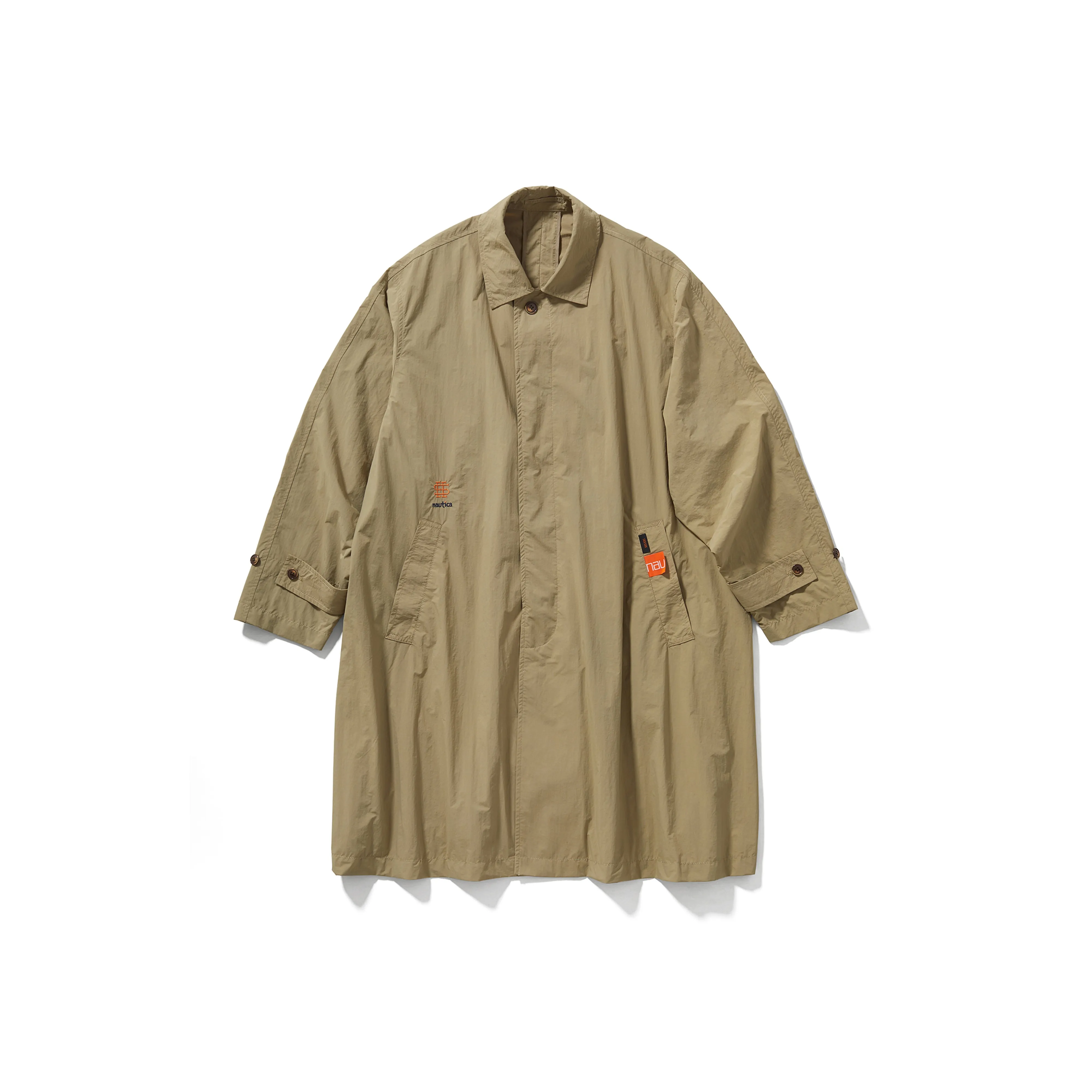 See See X Nautica White Sail Nautica White Sail X SEE Co branded Series Trench Coats Unisex Khaki