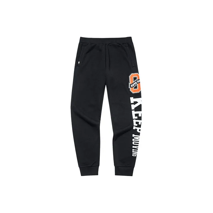 Anta Jogger Thickened Sports Pants Men's Black