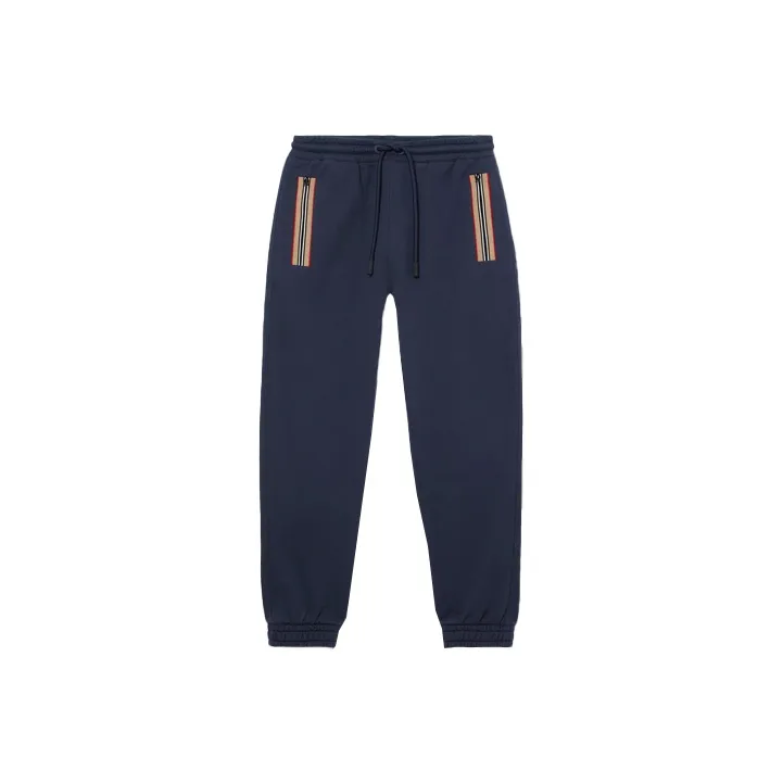 Burberry Knitted Sweatpants Men's Marine Blue