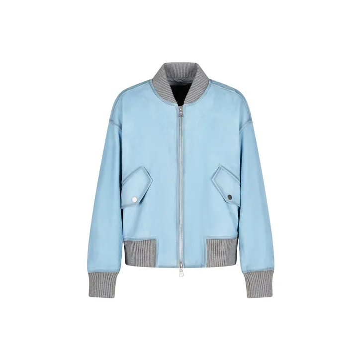 CROQUIS Leather Jackets Men's 456 Light Blue