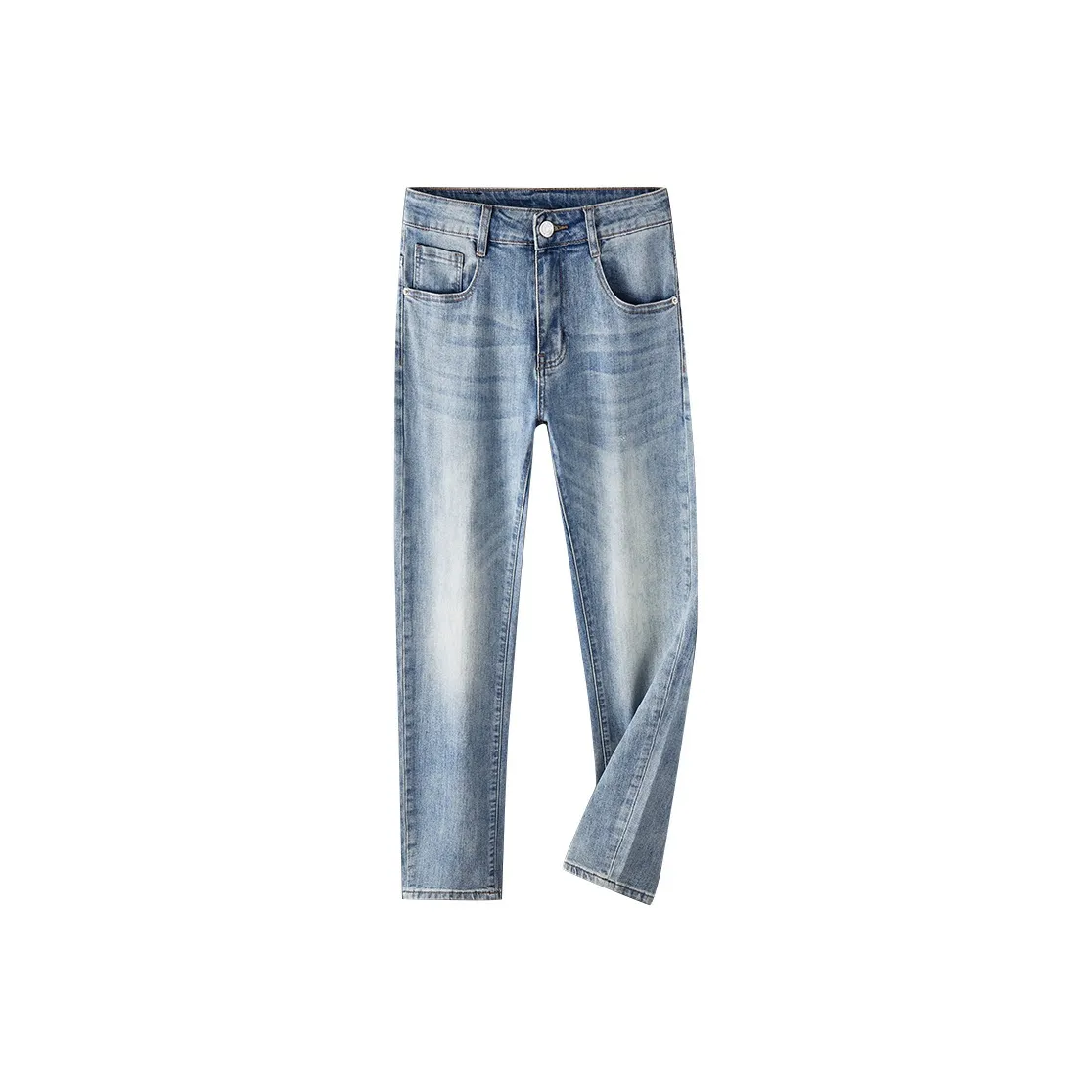 KM Светло-синие унисекс джинсы