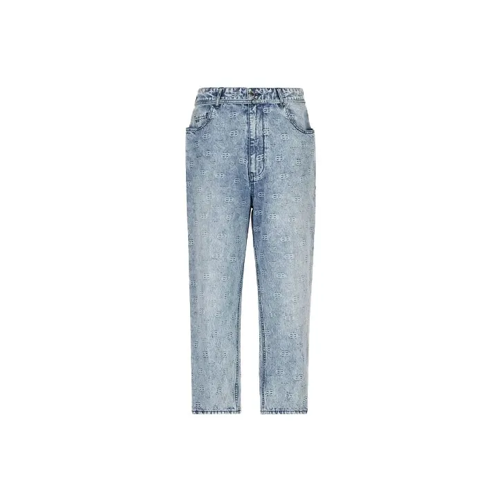 EMPORIO ARMANI Monogram Straight-leg Jeans