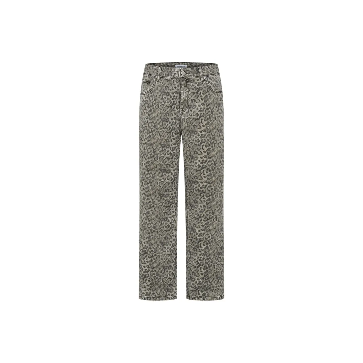 URBAN REVIVO Серый Зеленый С принтом Мужские Джинсы