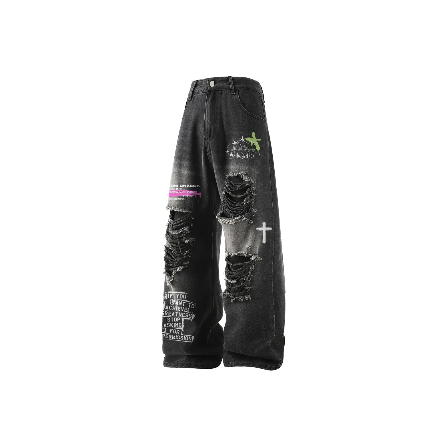 Qnxeey Унисекс Джинсы