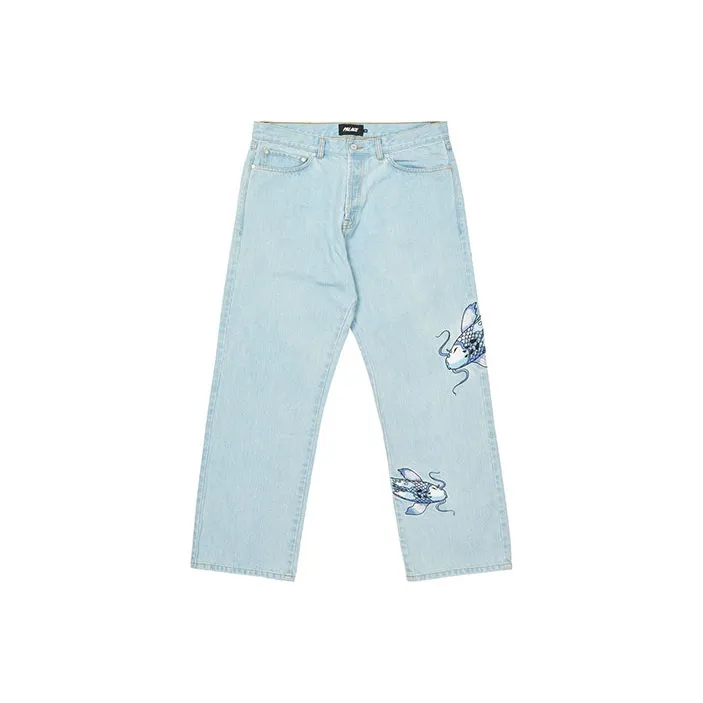 Дворцово-синие унисекс джинсы