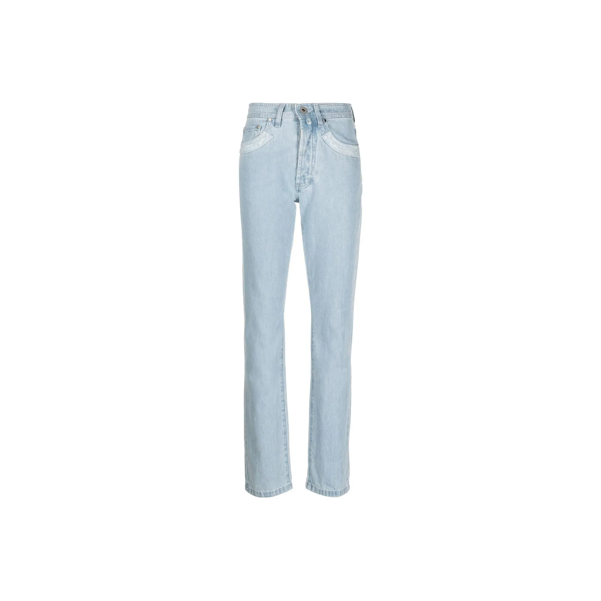 032c Double Shift Ripped patch Straight leg Jeans