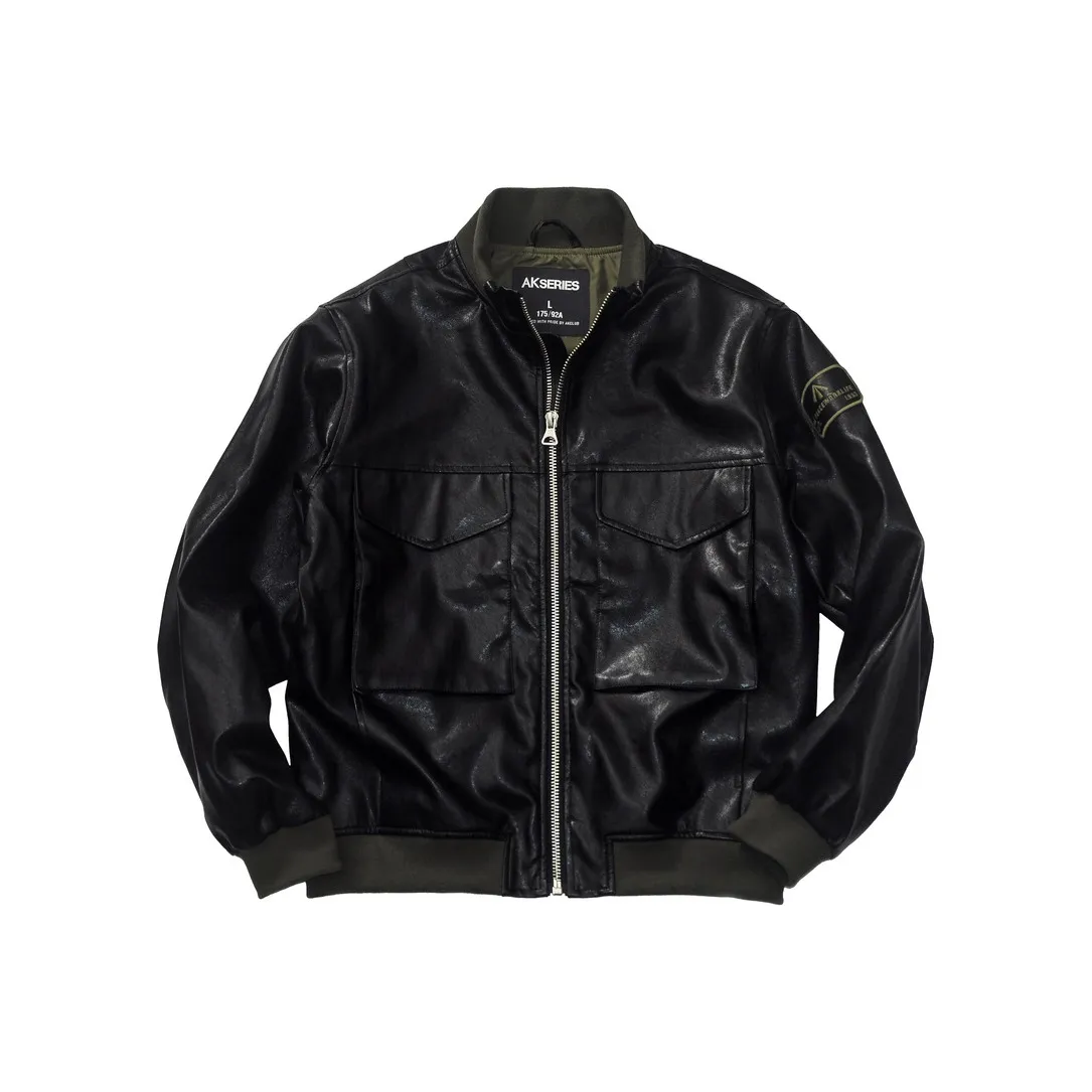 AKCLUB Leather Jacket Men's wallets