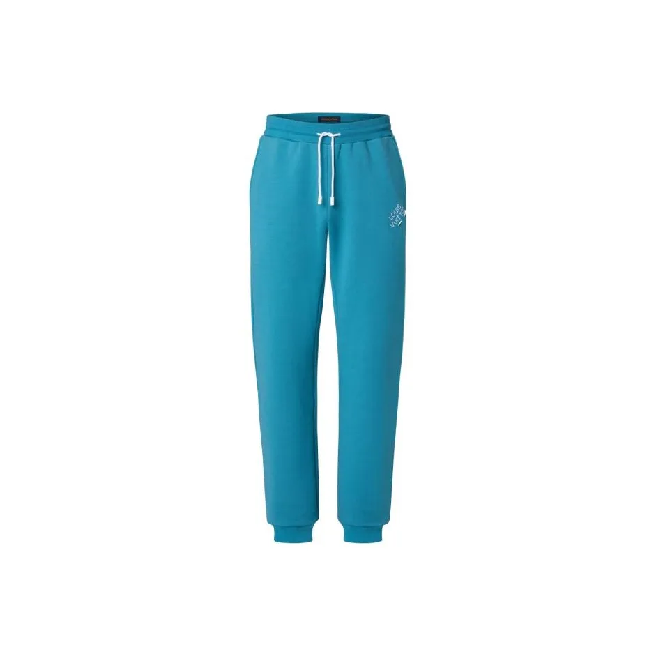 LOUIS VUITTON FW22 Knitted Sports Pants Men's Blue