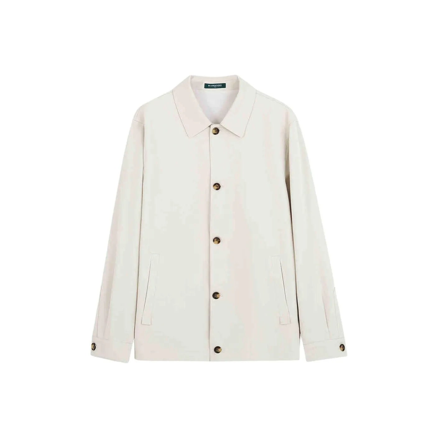 BY CREATIONS Jackets Coats Men's Gray Beige