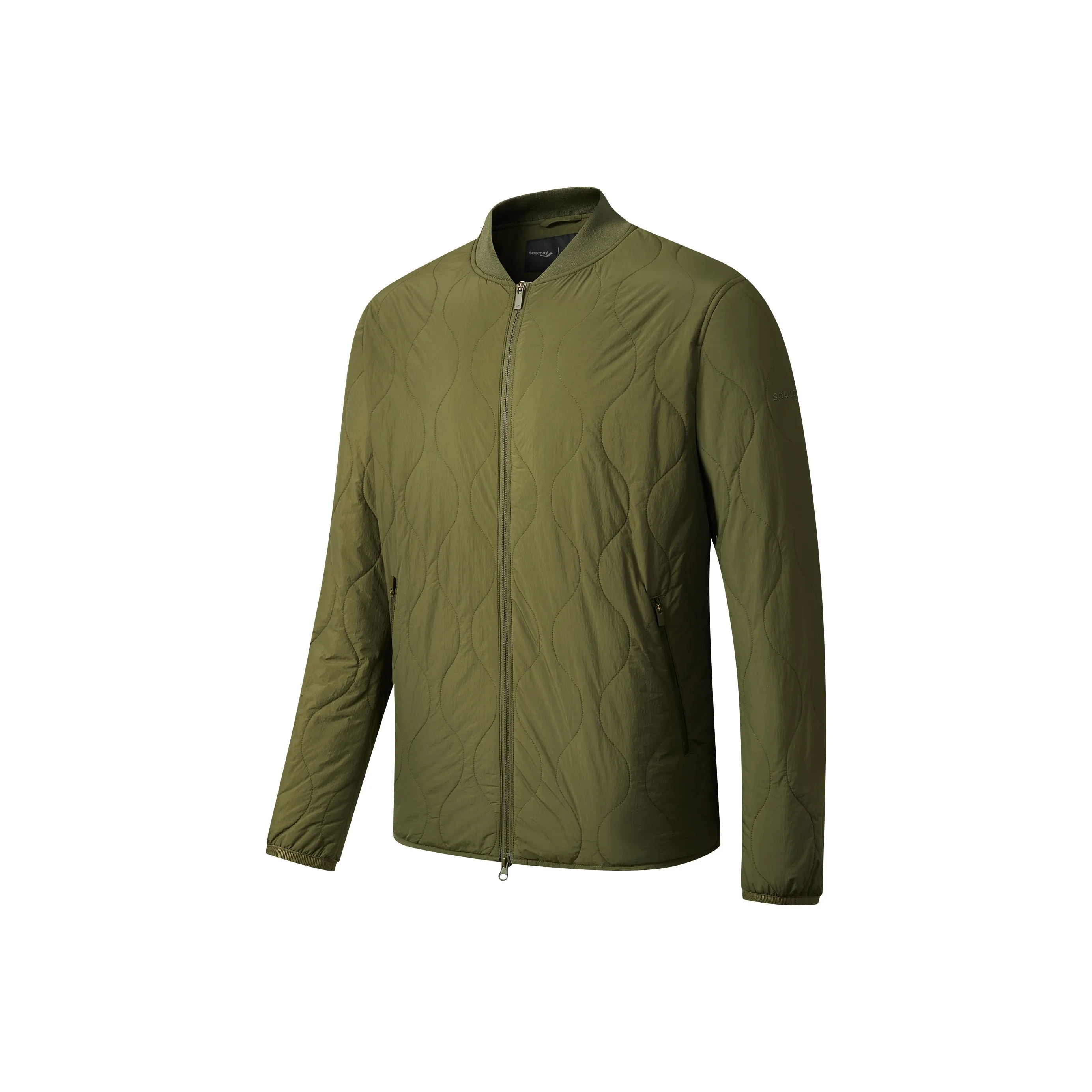 Saucony Patchwork Легкий Пуховик Мужской Зеленый