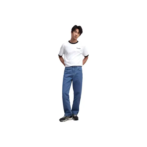 WRANGLER Синие Промытые Мужские Джинсы