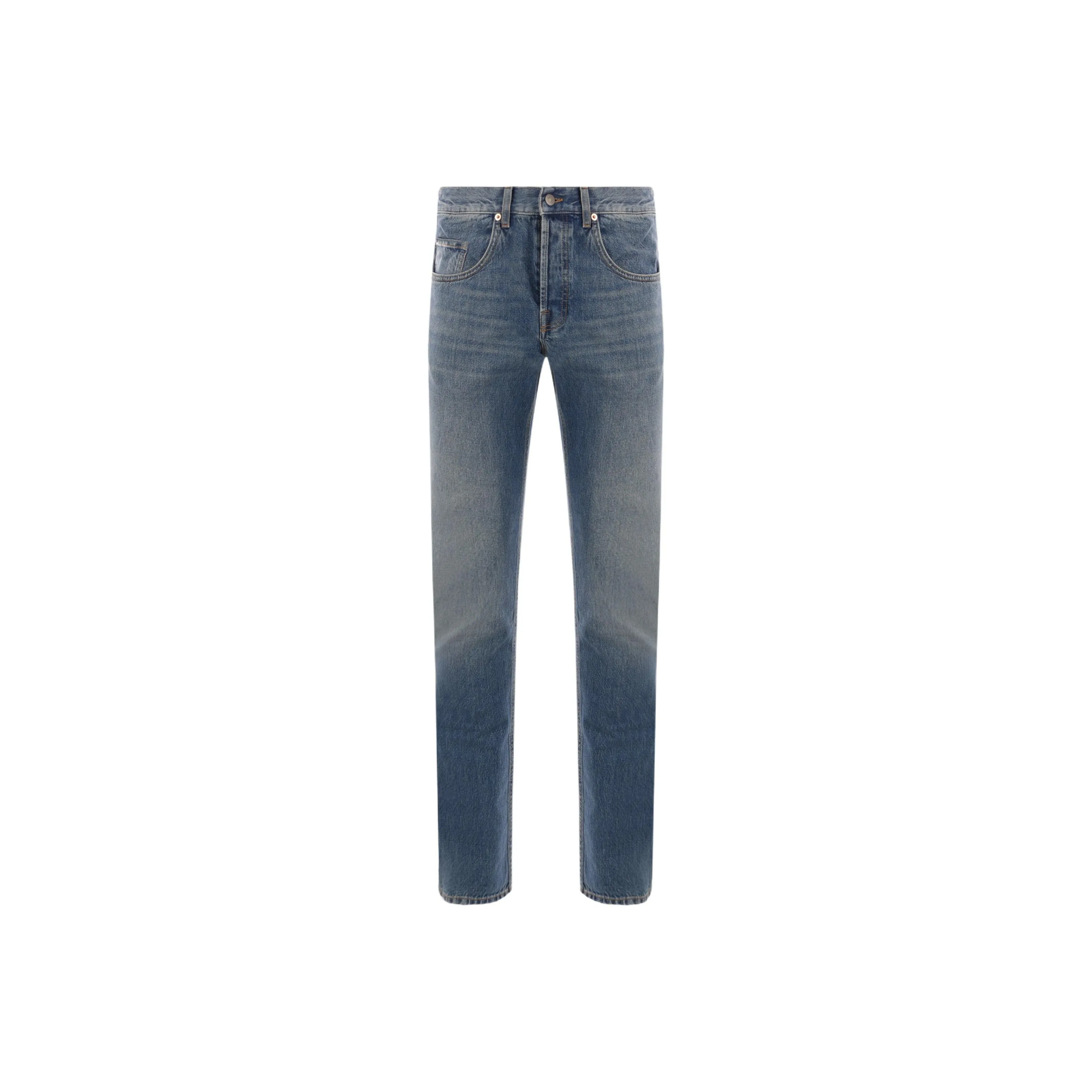 GUCCI Logo Patch Straight-Leg Jeans