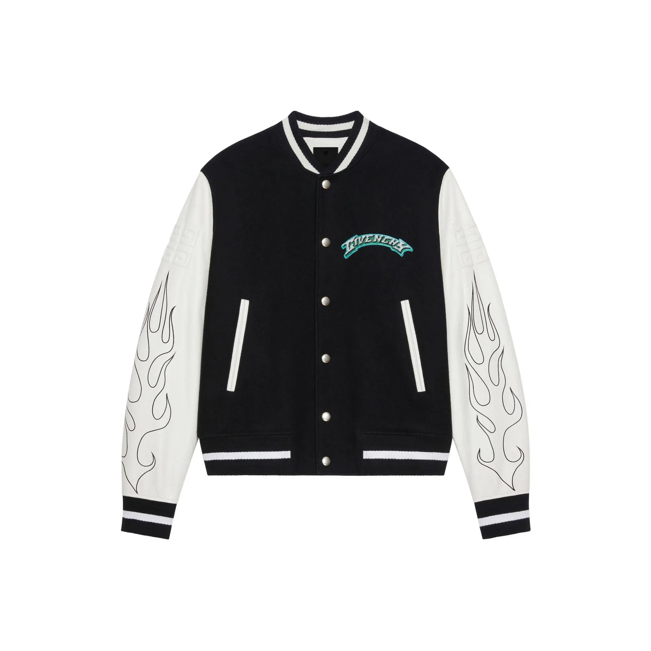 Givenchy Varsity Wool & Grained Leather