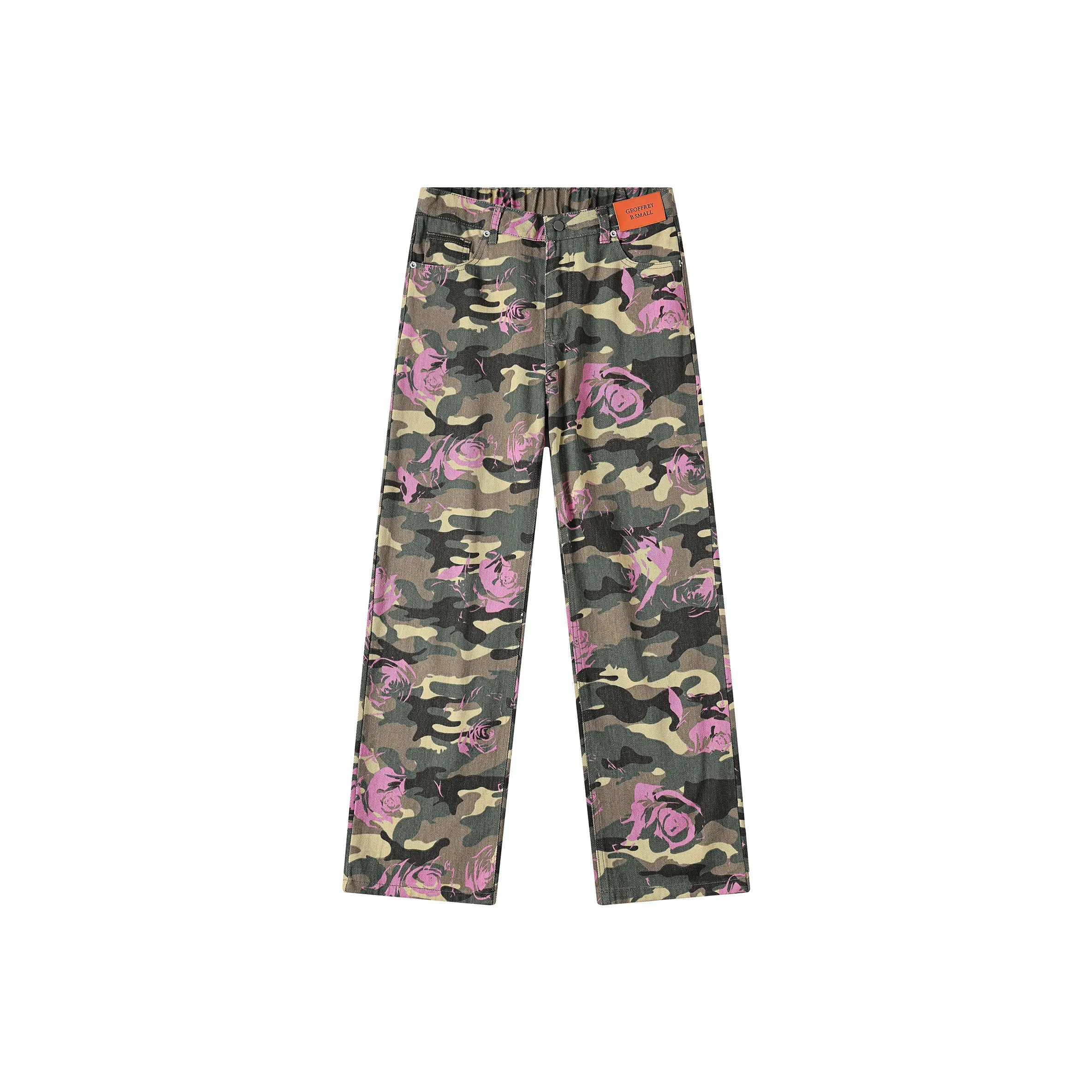 GEOFFREY B. SMALL Джинсы Унисекс Камуфляж Зеленый