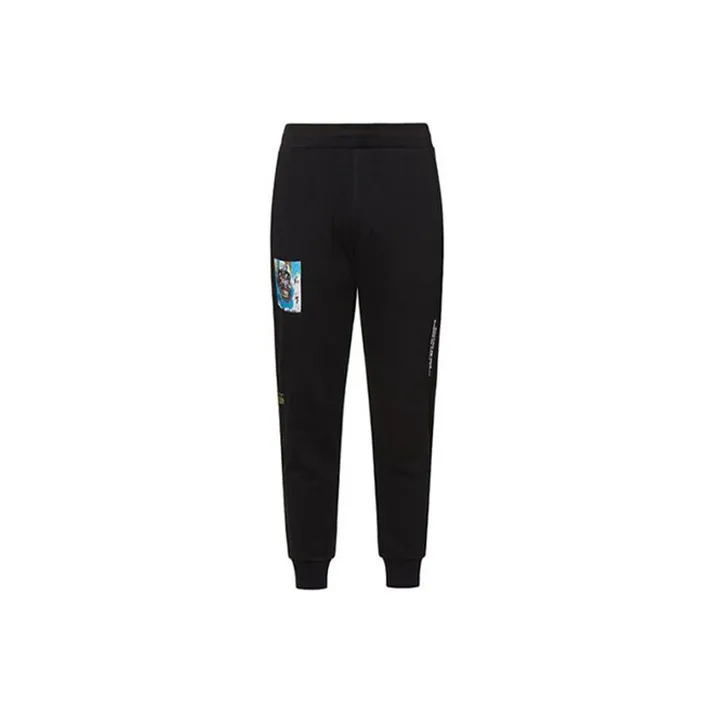 EVISU x Jean Michel Basquiat Straight Casual Pants Men's Black
