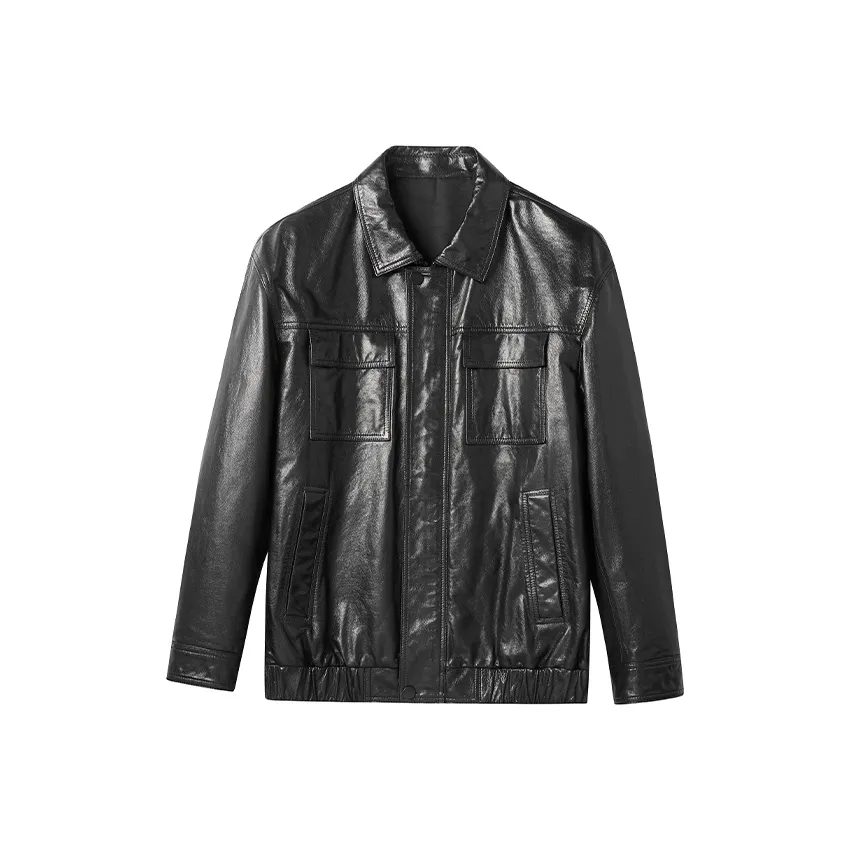 SINBOS Leather Jackets Men's Black