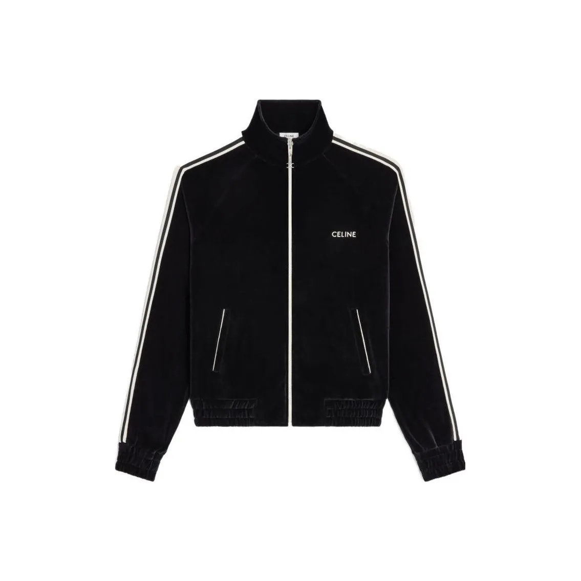 CELINE Velvet Jersey Tracksuit Jacket
