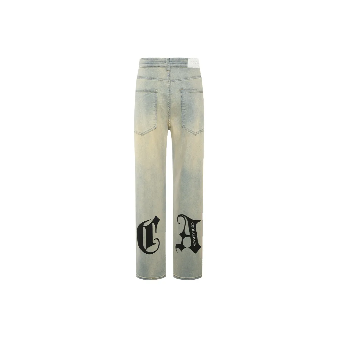 COOLALPACA Jeans Unisex Yellow Mud back