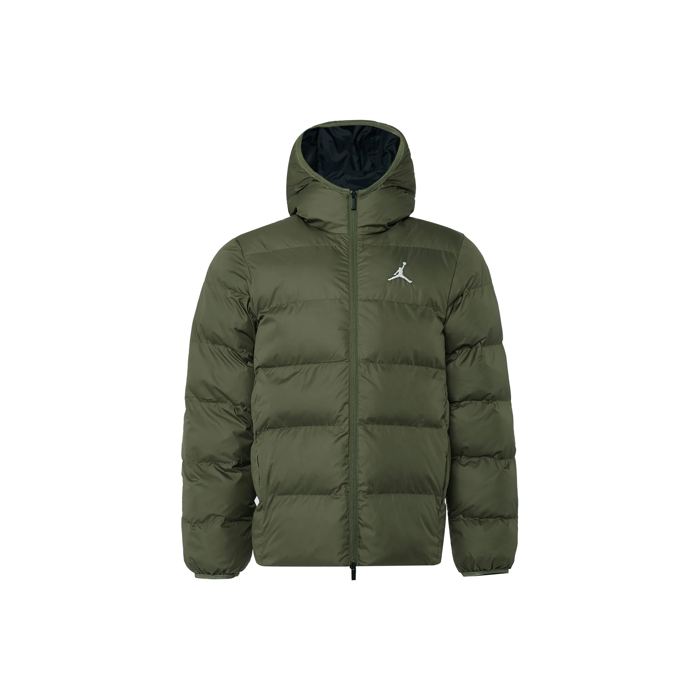 Jordan Brooklyn Puffer Jacket Men's Medium Olive Green/Black