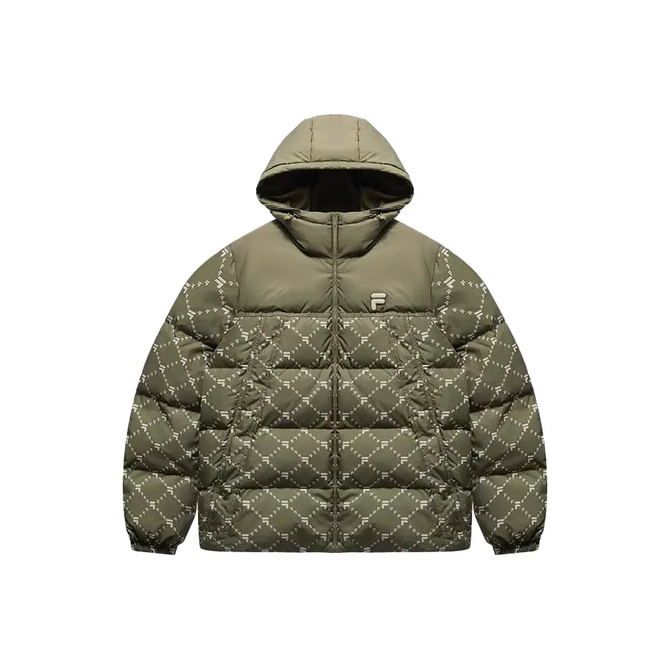 FILA FUSION Пуховик Унисекс Бабочка Зеленый