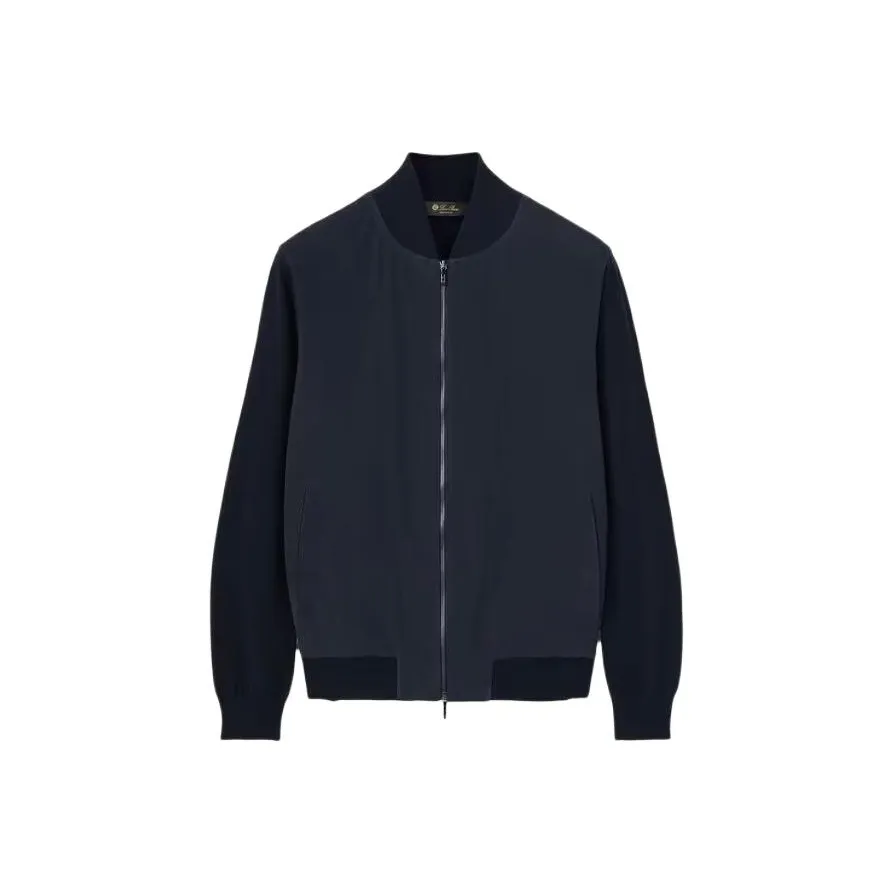Loro Piana Ivy Bomber jacket Black Jackets & Coats Men's Marine Blue