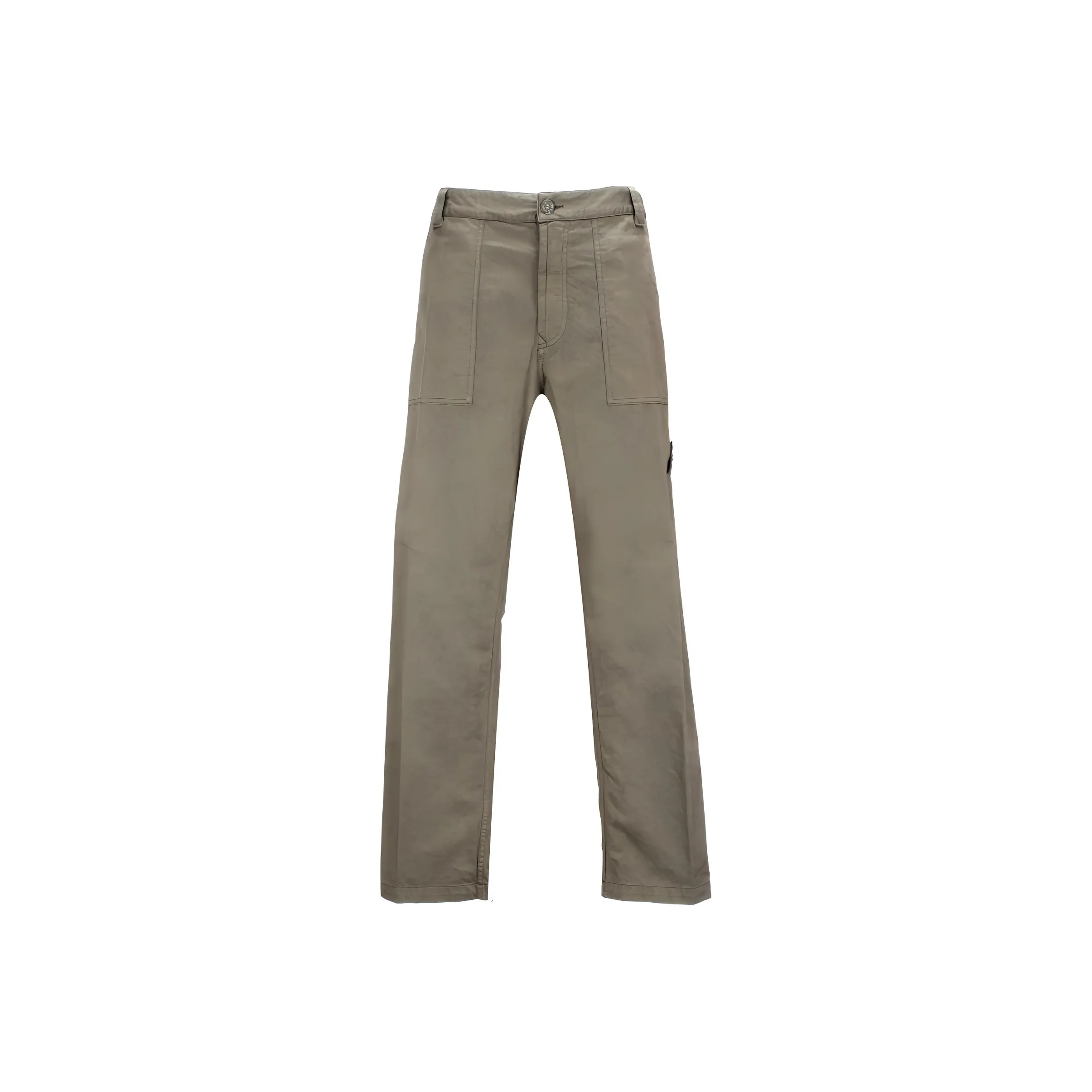 STONE ISLAND Logo Patch Straight Leg Trousers