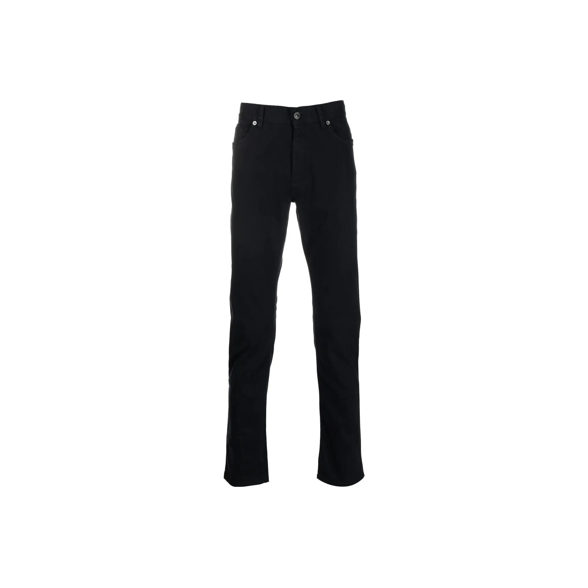 Zegna Logo Patch Slim Cut Jeans