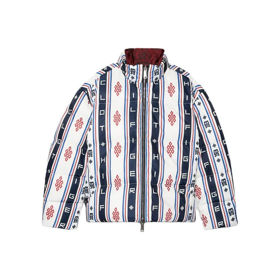 Clot X Tommy Hilfiger CLOT Co branded Model Down Jackets Unisex Dark Red Color 0K4