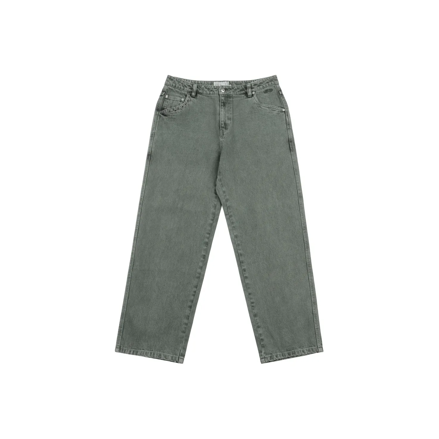 Dime MTL FW24 Джинсы Унисекс Выцветший Зеленый