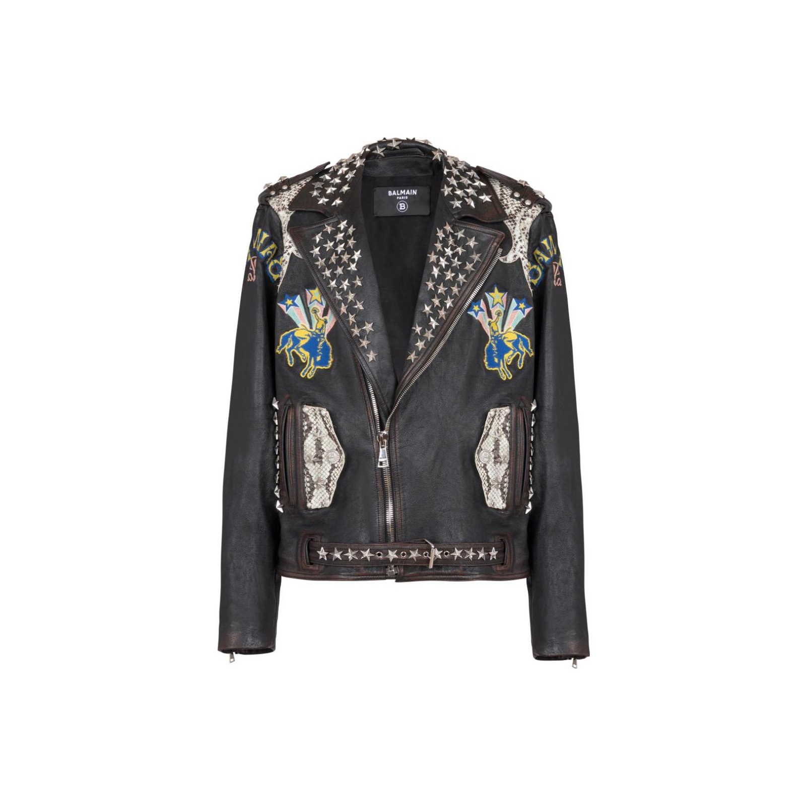 1*4様 90s vintage BALMAIN leather bomber Balmain paris leather jacket - Gem