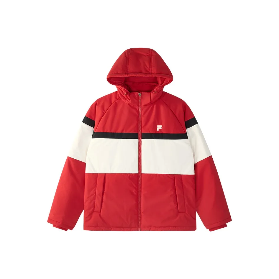 FILA FUSION Хлопковый пуховик Унисекс Гранат Красный