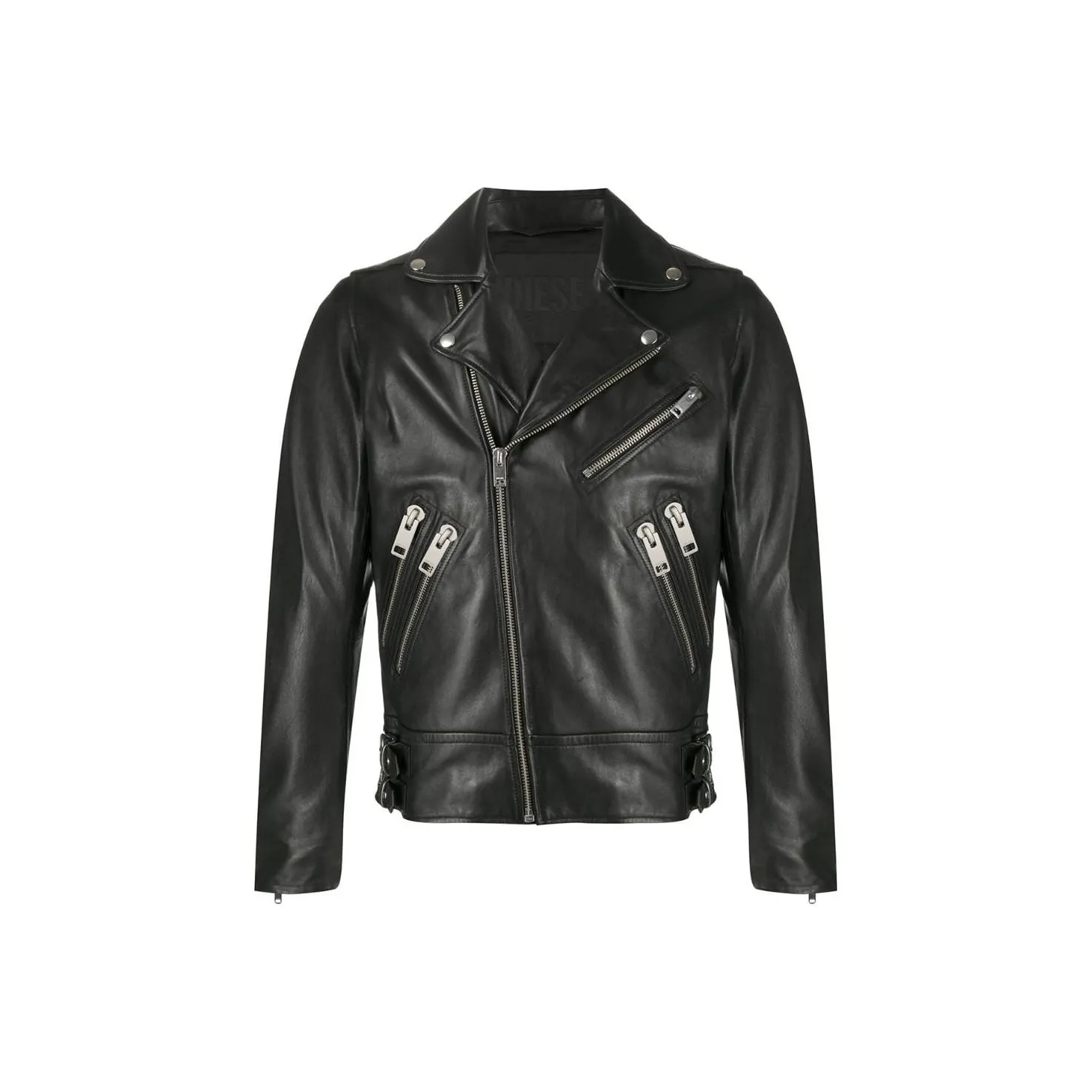 DIESEL Leather Jackets Men's Black