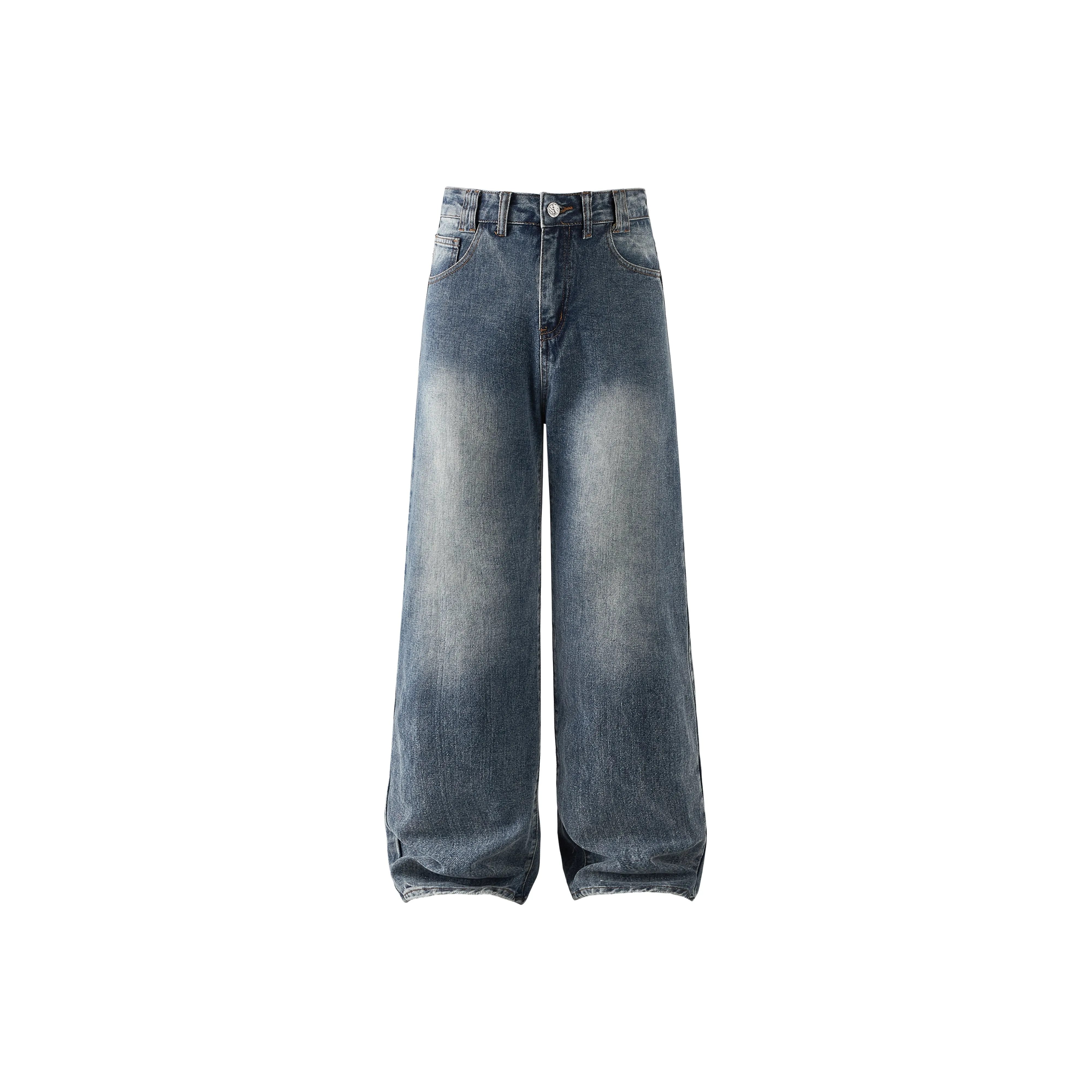 Ollie Snap Jeans Unisex Gray Blue
