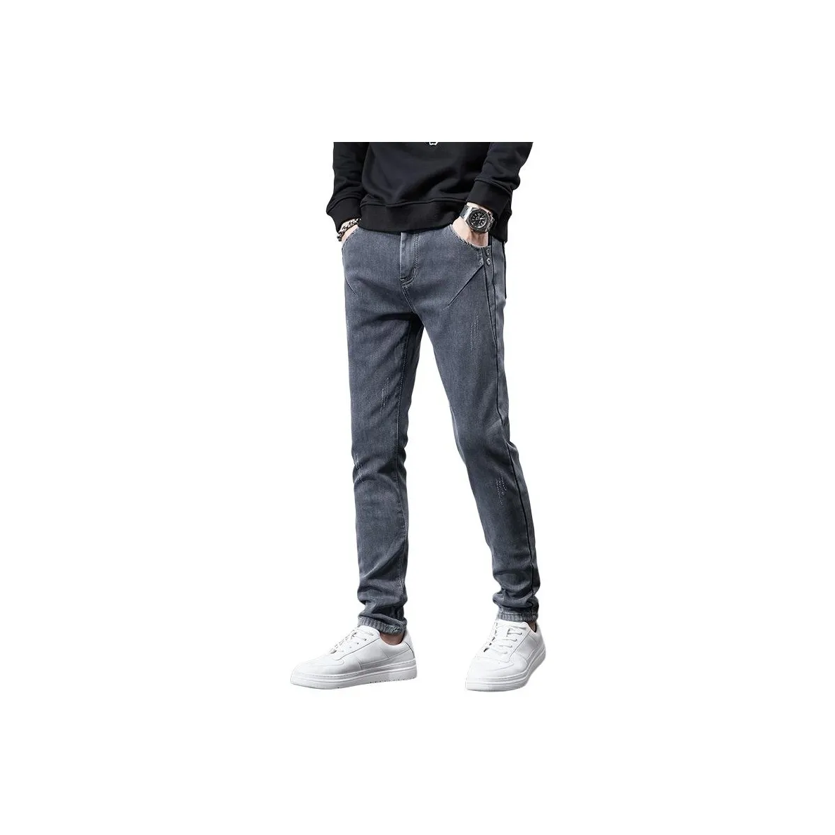 DABAISHA Gray Men's Jeans DABAISHA Серый Мужские Джинсы