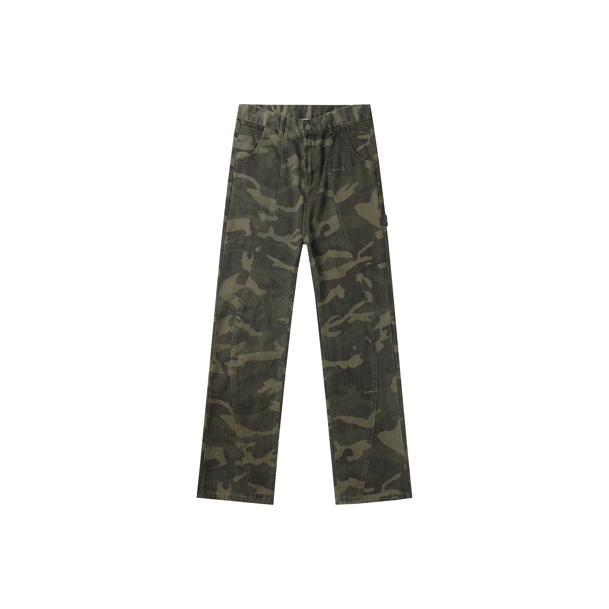 Michael Rock Jeans Unisex Green Camouflage