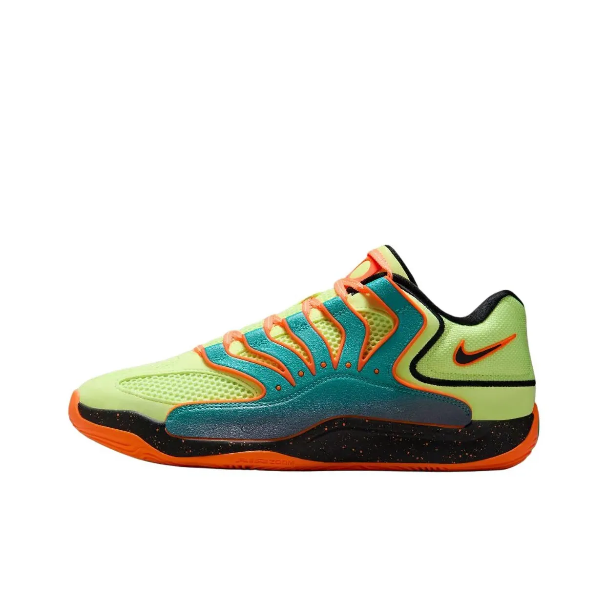 Nike KD 18 Anti Slip Wear Resistant Low Top Basketball Shoes Men
s Yellow Green