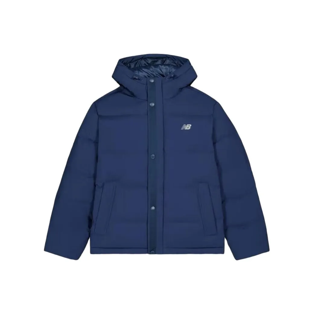 New Balance совместный бренд Повседневный пуховик Мужской Темно-синий Синий