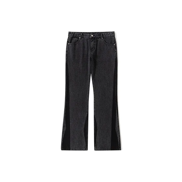 DIMC Flared Pants Jeans Unisex Black